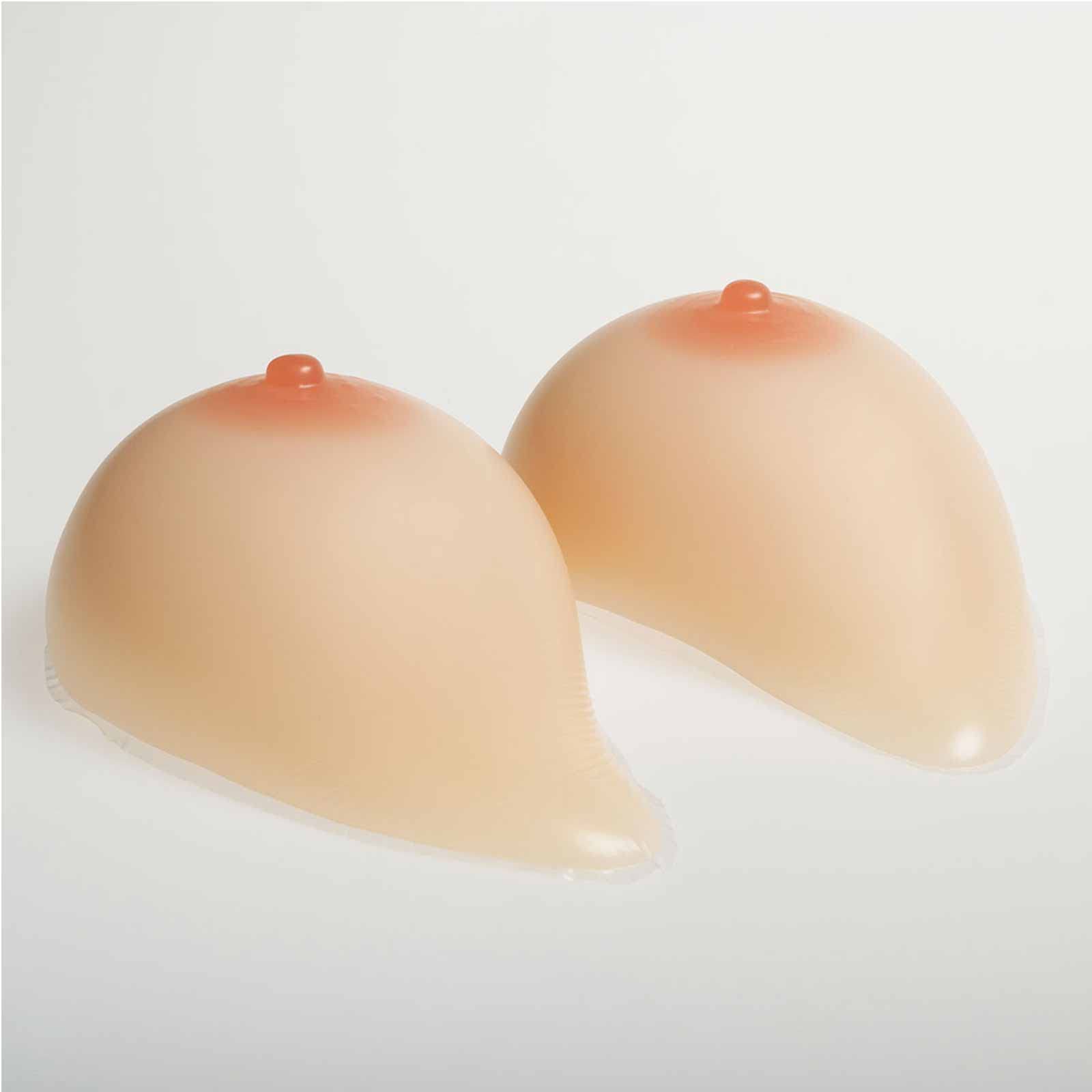 Un par de prótesis de Silicona para Formas de Mama, mastectomía, travesti, realzador de Pechos Falsos, Almohadillas para Sujetador, Inserciones para transgénero,Skin Tone,2XL