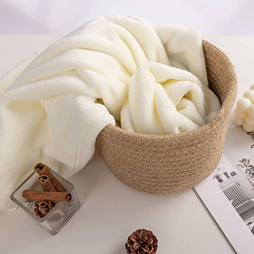 Image of NANPIPER Baby Blankets, Super Soft Fleece Fuzzy Blanket for Toddler, Luxury Cozy Lightweight Microfiber Plush Blanket-Throw Size 30 inchx40 inch,Ivory White