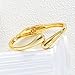 Bestleey Chunky Gold Bangle Bracelets Thick 14K Gold Bracelet ​Adjustable Twist Cuff Bracelet Bangle Classical Fashion Summer Jewelry for Women (Gold)