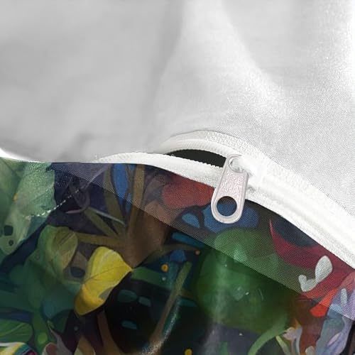 Linge de lit grenouille tropicale pour chambre de garçon et adolescent - 8