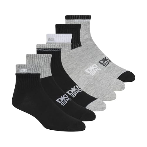 DKNY Women's 6 Pack Sport Low Crew Socks