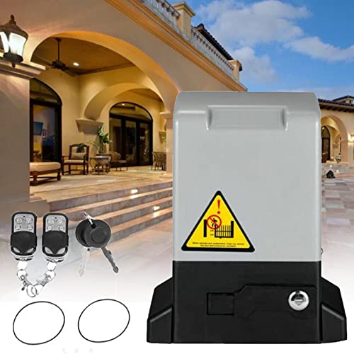 SFSLBFB Kit Apri cancello Automatico Scorrevole - Kit Hardware per operatore Porta di Sicurezza per vialetto con Due telecomandi