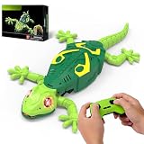 JLMEH RC Wall Climbing Gecko, Rechargeable Remote Control Robot Lizard with LED Eyes, Ceiling/Wall Dual Mode, Toy for 3 4 5 6 7 8 Year Old Boy & 3 4 5 6 7 8 Year Old Boy Birthday Gift