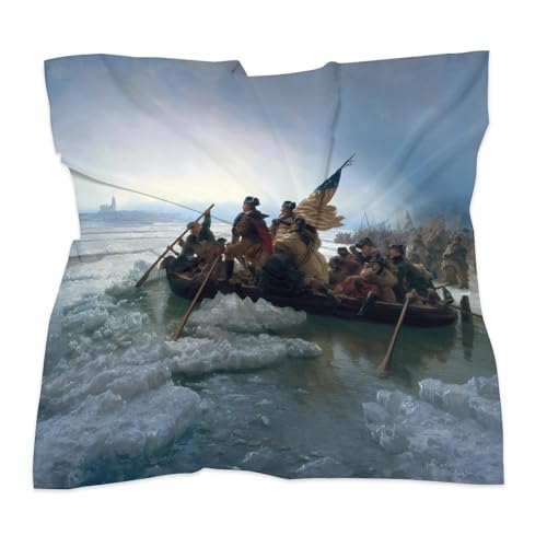 Washington Crossing The Delaware Womens Head Scarf Soft Bandana Neck Scarf Hair Warp3