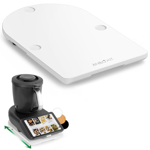 ANBOXIT Tabla Deslizante para Thermomix TM7, Base para Thermomix con Ruedas, Soporte para Bimby,de...