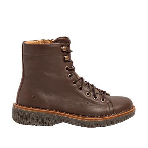 Botte Oxford El Naturalista N5572 Volcano en cuir premium marron foncé pour femme