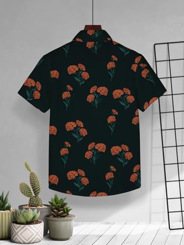 Image of HELLCAT Yellow, Olive Trendy Regular Fit Printed Causal Shirt for Boys - Pack of 2