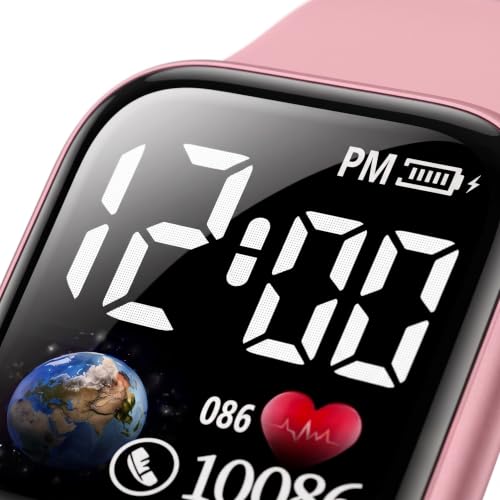 Image of GOLDENIZE FASHION Smart Watch for Kids Girls /Boys, Brthday Return Gift for Kids, Luminous LED Display Fashionable Kids Digital Watches Waterproof Sports Square Electronic Watch for Kid, Boy /Girls