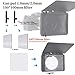 Hersmay Mini Matte Box Lightweight 4x4 4x5.65 Clip-on Lens Matte Box for DSLR Mirrorless Camera for Sony A7IV A9 A7 A7R A7S II III IV; for Nikon Z6 Z7 II; EOS R5 R5C M6 M50 GH5 GH6 BMPCC 4K 6K Pro