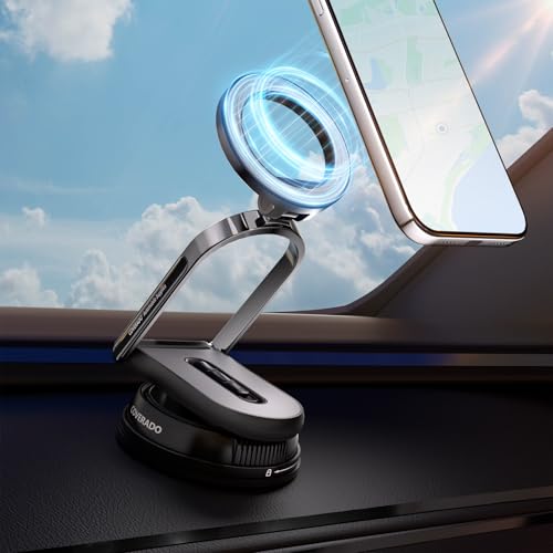 Image of Coverado for Magsafe Car Mount, Magnetic Car Phone Holder, 360 Rotation Strong Magnet Car Phone Mount Dash Cell Phone Holders for Your Car, Suction Cup Phone Mount for iPhone 17 /16 /15 /14 /13 /12