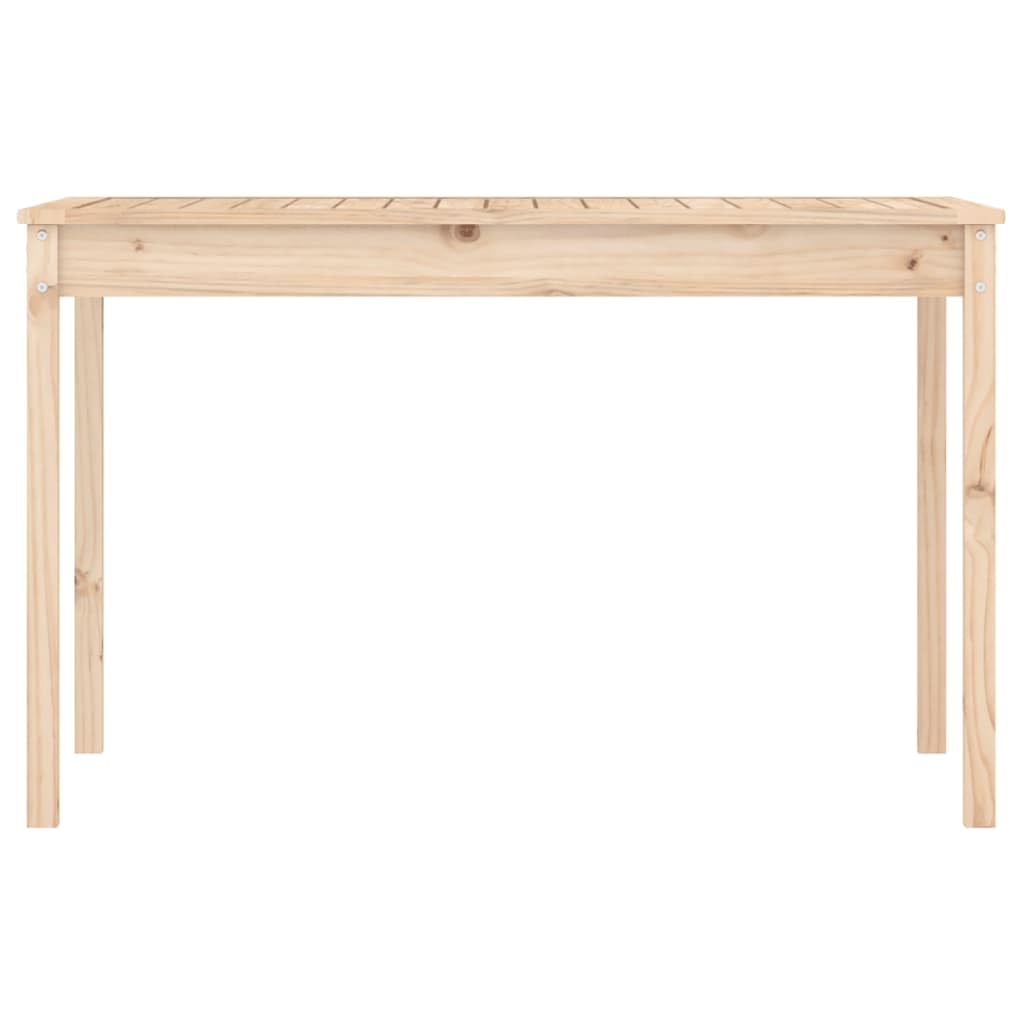 Stół ogrodowy 121 x 82,5 x 76 cm lite drewno sosnowe | Wytrzymały blat stołu, stabilna rama drewniana, na taras, balkon, podwórko, z instrukcją montażu