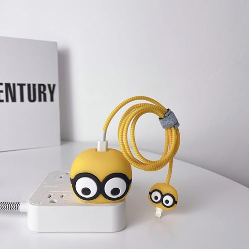 Image of Cartoon 3D Design Protective Case Compatible with Apple 18W - 20W USB-C Power Adapter Charger, Protective Cover for iPhone 18W & 20W Power Adapter Charger with Wire Saver. (Mini)