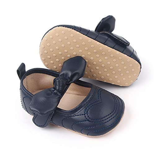 Infant Girls Single Shoes Bowknot First Walkers Shoes Infant Soft Bottom Breathable Princess Boys Dress Shoes Size 4 5