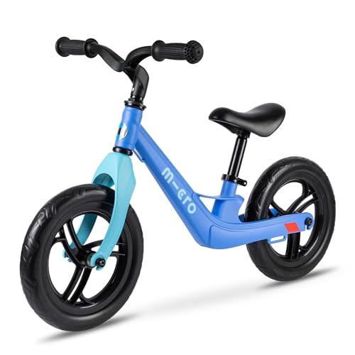 Micro® Balance Bike Lite, +2 Años, Bicicleta de Equilibrio Muy Ligera, Cuadro de Magnesio, Peso: 2,6kg, Carga Máx: 50Kg, Suspensión Trasera, Sillín Regulable. (Chameleon Blue)