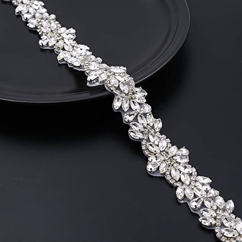 Rhinestone Crystal Bridal Dress Sash Belt Wedding Party Prom Sash With Ribbon For Women Girls Bridesmaid2