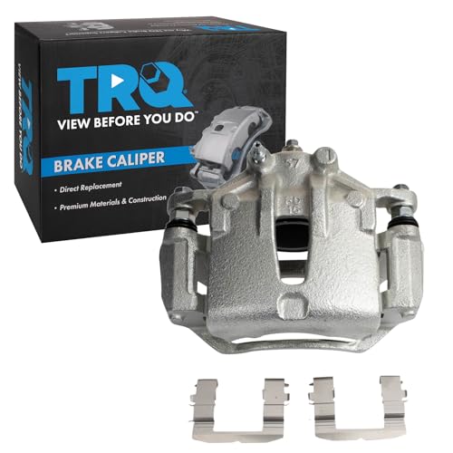 Image of TRQ Front Left Brake Caliper w /Bracket Driver Side | For 2006-2007 Hyundai Accent 2010-2013 Kia Forte Forte Koup Rio Rio5
