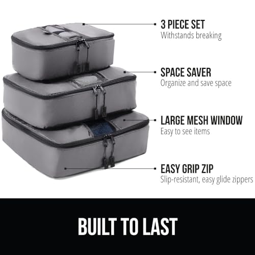 GORILLA GRIP Packing Cubes, Travel Essentials for Suitcase, Mesh Organizer Bags for Clothes Toiletries Shoes and Laundry, Luggage and Carry On Airplane Accessories, Traveling Must Haves - Image 3