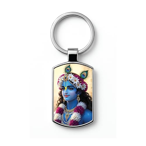 Image of Stylish Metal Keychains with Permanent Glossy Print - Inspirational Quotes & Spiritual Designs - Perfect Key chains for loved ones, Personal Use, Gifts & Return Gifts