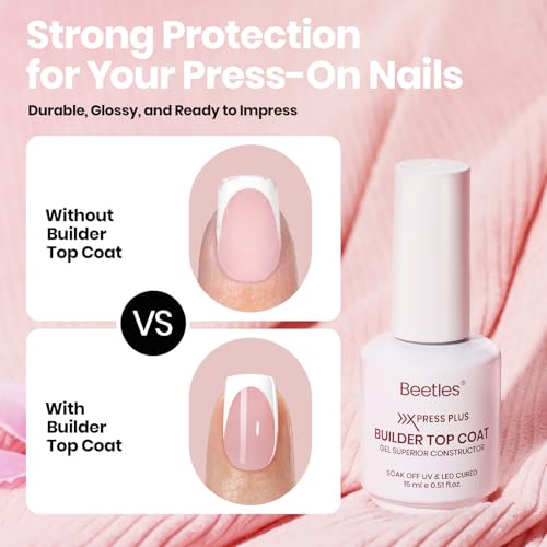 Image of Beetles Fast Dry Nail Glue, Builder Top Coat & Remover Set | Strong Hold & High Shine for Press-On Nails and French Tips, DIY Gift For Women