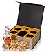 Whiskey Decanter Set with Glasses, KANARS 27oz Crystal Liquor Decanter In Luxury Gift Box for Bourbon Alcohol Cognac Scotch Brandy, Unique Men Gift for Housewarming Father's Day Wedding