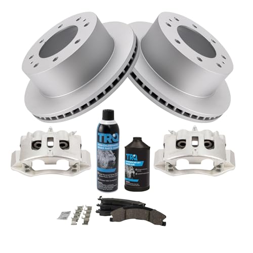 Image of TRQ Rear Brake Pad & Rotor Kit Compatible with 2011-2019 Chevrolet Suburban 3500 HD 2011-2019 GMC