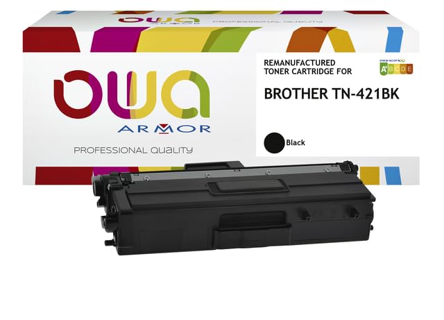 Toner laser compatible Brother TN421BK noir Owa Armor pour vos rapports administratifs