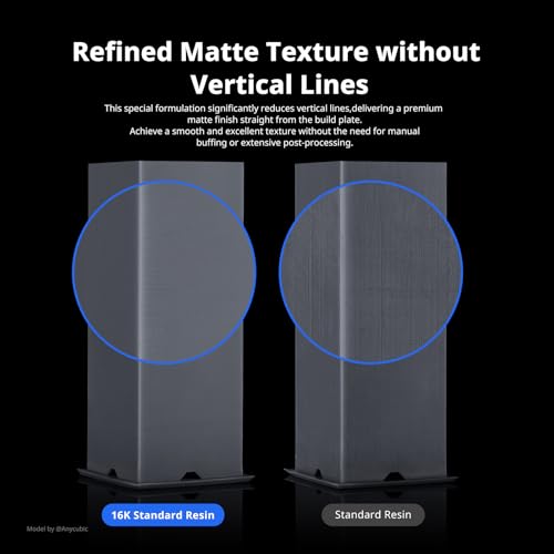 Image of ANYCUBIC 16K 3D Printer Resin, Superior Precision & Low Shrinkage 3D Resin with Matte Finish, High Hardness, Low Odor, 405nm UV Resin for LCD DLP 3D Printers (Orange Red, 1kg)