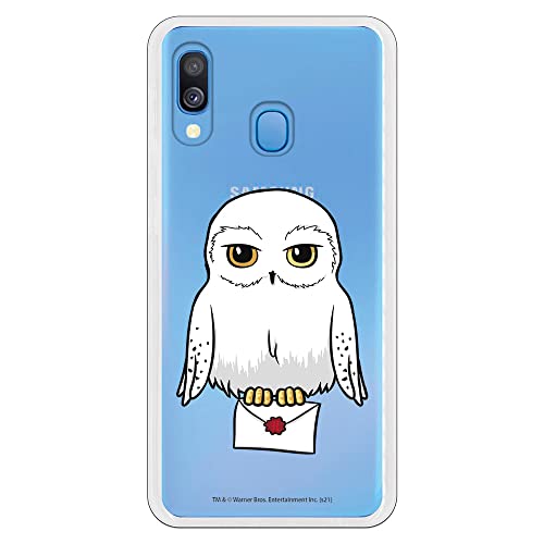Personalaizer Cover per Samsung Galaxy A20E - Harry Potter Ufficiale Cover Cellulare Film Warner Frikis (Harry Potter Hedwig con Fondo Trasparente)