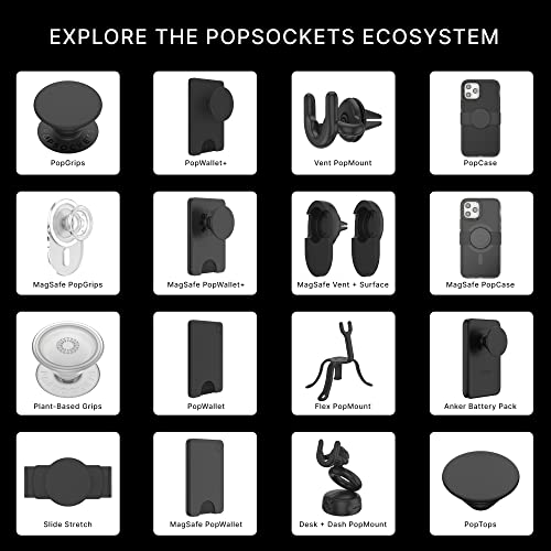 Popsockets Phone Grip Compatible With Magsafe, Phone Holder, Wireless Charging Compatible - Clear #TOP5