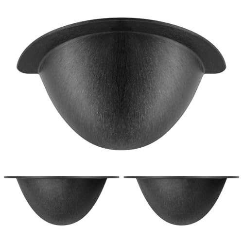 Recessed Light Cover, Can Light Covers 2 Pack 0% Translucent Half Shade Stick-On with Super Strong Double-Sided Tape, Solid Black, Easy Install for 4 Inch (2, 4 INCH)