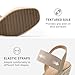 DREAM PAIRS Womens Open Toe Espadrilles Dressy Platform Sandals Slip on Elastic Ankle Strap Wedges Sandals SDPW222W Nude Size 9