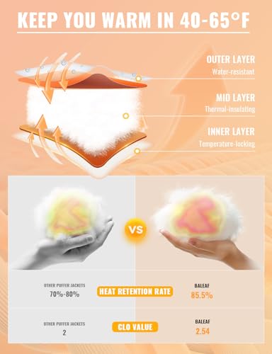 baleaf Running Long Puffer Vest