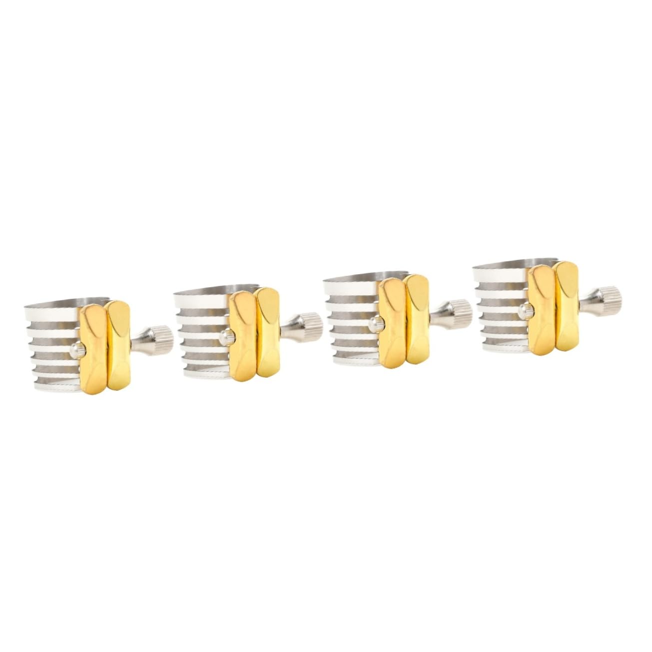 SUPVOX 4pièces Système De Fixation Pour Saxophone Acier Clip Métallique Pour Instruments à Vent Accessoire Décoratif Pour Saxophone Alto Et Soprano Finition Et Détails Raffinés