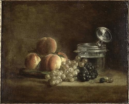 Tableau Jean Baptiste Simeon Chardin Pêches et Raisins 60x90cm