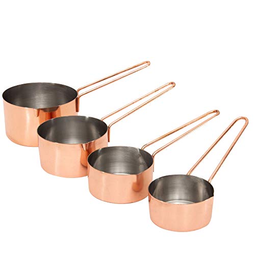 Xícaras Medidoras 4 Peças Inox Bronze Mimo Style Bronze No Voltagev