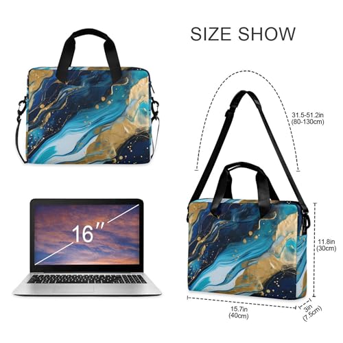 Maletín para laptop ALAZA azul y dorado 13 a 15.6 pulg miniatura 4