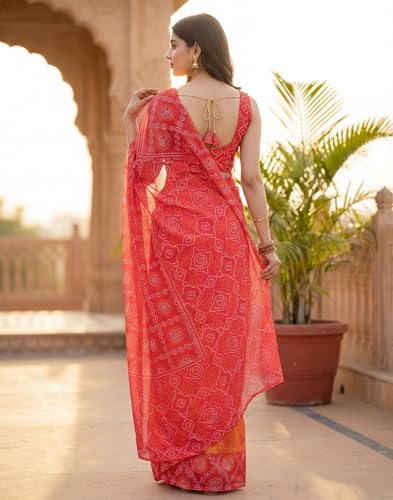 Image of SIRIL Women's Cotton Linen Printed, Zari Border One Minute Ready To Wear Saree With Unstitched Blouse Piece