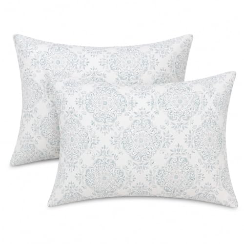 Image of Microfiber Pillow Cover 17x27 Inch (Pack of 2) | Soft & Durable | Ideal for Bed & Sofa Paisley Charm
