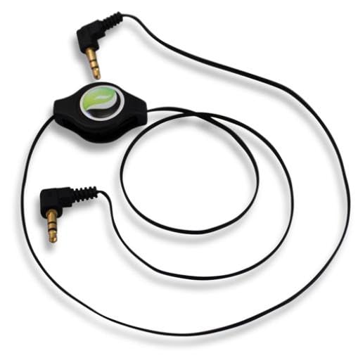 Cable Auxiliar Retráctil 3.5mm Jack Negro miniatura 3