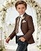 Bofan Tweed Herringbone Boys Suit Jacket Slim Fit Boy Blazer Lightweight Sport Coat Fashion Wedding Outfit Formal Tuxedo Blazers Jackets Pink Size 7