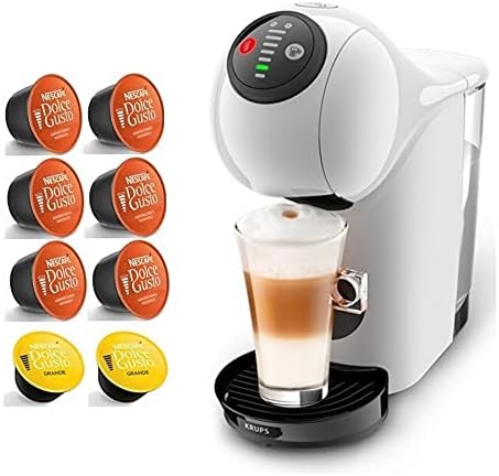 KRUPS Cafetera Dolce Gusto Genio S automática • Máquina de café espresso y  otras bebidas calientes y frías + regalo de 8 cápsulas (YY4446FD • Blanco +  Lungo) - PREYCA
