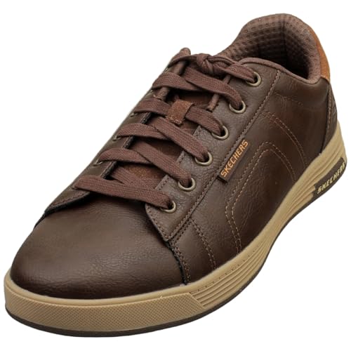 Skechers Cavell Hensley   Tenis para Hombre, Chocolate sintético, 43 EU