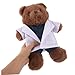 Imagen de ORFOFE Oso de Peluche Médico con Bata Blanca Juguete para Estudiantes de Medicina Regalo de Cumpleaños para Oso Suave Marrón para Graduación y Decoración Escolar