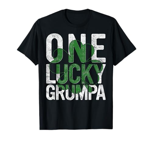 Un fortunato Grumpa regalo irlandese nonno st patricks giorno papà Maglietta