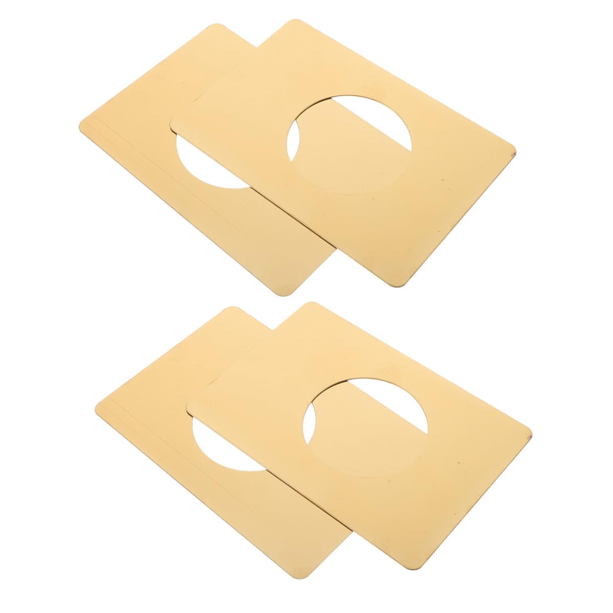 Placas de refuerzo para pomo de puerta dorado: kit de reparación de cerraduras, 4 uds.