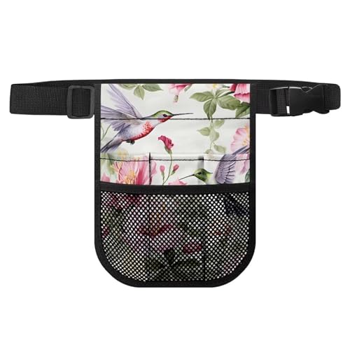 Generic Hummingbird Floral Nurse Badge Accessories Nursing Student Essentials with Buckle Adjustment Belt Versatile and Suitable for Various Medical Professionals for Pharmacists,Dentists, Medium2