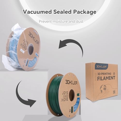 Image of 3DHoJor PLA Pro (Plus) Filament 1.75mm, 3D Printer Filament, Cardboard Spool 3D Printing Filament, Dimensional Accuracy + /- 0.03 mm,Pine Green, 1kg