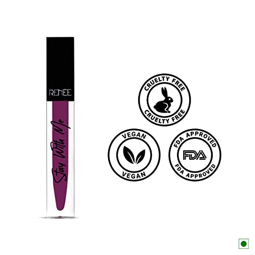 Image of RENEE Stay With Me Matte Lipstick - Thirst For Wine l Transfer Proof, Smudge & Waterproof | Long Stay l Highly Pigmented l Velvety, Matte Finish l Enriched with Vitamin E l Travel Friendly l 5 ml