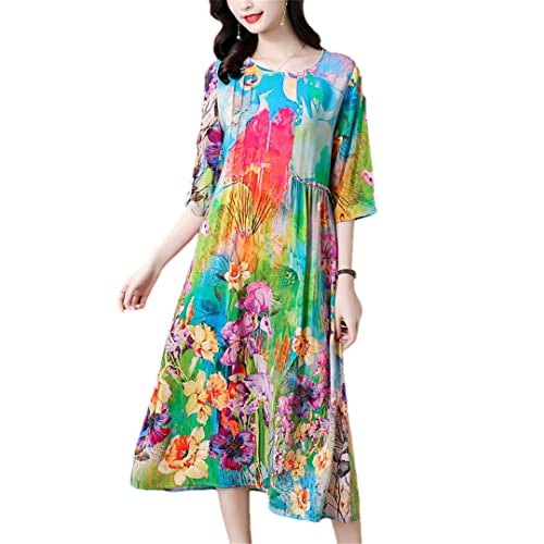 Robe de plage mi-longue en soie légère contre la chaleur XL
