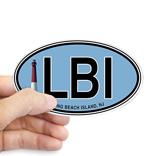 CafePress LBI Euro Oval Sticker Oval Bumper Sticker, Euro Oval Car Decal